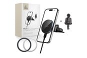 Mobil - Adaptere & Opladere - Tech-Protect mm15W-V5 Magnetic MagSafe Car Mount for Air Vent / CD Slot - Black - 5906302361083