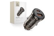 Mobil - Adaptere & Opladere - Tech-Protect CC01 Car Charger 45W 2-Ports USB-A / USB-C - Black - 5906302361298