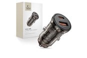 Mobil - Adaptere & Opladere - Tech-Protect CC01 Car Charger 30W 2-Ports USB-A / USB-C - Black - 5906302361311