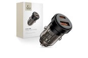 Mobil - Adaptere & Opladere - Tech-Protect CC03 Car Charger 30W 2-Ports USB-A / USB-C - Black - 5906302361649
