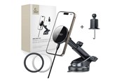 Mobil - Adaptere & Opladere - Tech-Protect mm15W-V10 Magnetic MagSafe Car Mount for Cockpit / Windshield / Air Vent - Black - 5906302362417