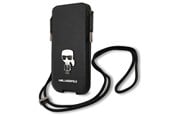 Mobil - Andet Tilbehør - Karl Lagerfeld Saffiano Ikonik Karl 6.7'' handbag - black - 3666339018726