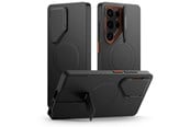 Mobil - Covers & Cases - Tech-Protect Kevlar Aura MagSafe Case for Samsung Galaxy S25 Ultra - Black and Orange - 5906302363261