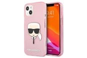 Mobil - Covers & Cases - Karl Lagerfeld Glitter Karl's Head Case for iPhone 13 mini - Pink - 3666339027537