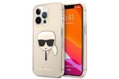 Mobil - Covers & Cases - Karl Lagerfeld Glitter Karl's Head Case for iPhone 13 Pro / iPhone 13 - Gold - 3666339027599
