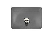 Tasker - Karl Lagerfeld Saffiano Ikonik Karl case for a 13-14" laptop - silver - 3666339040246