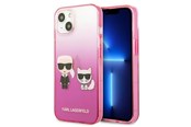 Mobil - Covers & Cases - Karl Lagerfeld Gradient Ikonik Karl&Choupette Case for iPhone 13 mini - Pink - 3666339049201