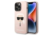Mobil - Covers & Cases - Karl Lagerfeld KLHMP14XSLKHLP iPhone 14 Pro Max 6.7 "hardcase light pink / light pink Silicone Karl`s Head Magsafe - 3666339078065