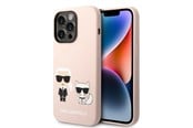 Mobil - Covers & Cases - Karl Lagerfeld KLHMP14XSSKCI iPhone 14 Pro Max 6.7" hardcase light pink/light pink Silicone Karl & Choupette Magsafe - 3666339078140