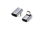 USB kabel - Tech-Protect Ultraboost AA02 USB-C Angle Adapter - Grey - 5906302367979