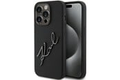Mobil - Covers & Cases - Karl Lagerfeld Silicone Karl Script case for iPhone 15 Pro - black - 3666339168179
