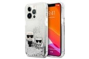 Mobil - Covers & Cases - Karl Lagerfeld Liquid Glitter Karl&Choupette case for iPhone 13 Pro Max 6.7" - silver - 3666339027360