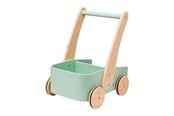 Babylegetøj - Playwood Green Wooden Push Cart - PW2095