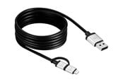 USB kabel - Just Mobile JustMobile AluCable Duo USB cable 1.5m - DC-169