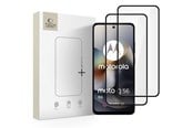 Mobil - Beskyttelsesglas - Tech-Protect Glass Fit+ 2-pack Tempered Glass for Motorola Moto G56 5G - Black - 5906302368969