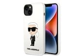 Mobil - Covers & Cases - Karl Lagerfeld KLHCP14MSNIKBCH iPhone 14 Plus 6.7" hardcase white/white Silicone Ikonik - 3666339086619