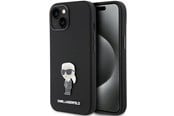 Mobil - Covers & Cases - Karl Lagerfeld Silicone Ikonik Metal Pin case for iPhone 15 Plus / 14 Plus - black - 3666339166007