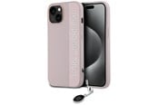 Mobil - Covers & Cases - Karl Lagerfeld Saffiano Rhinestones & Charm case for iPhone 15 / 14 / 13 - pink - 3666339258108