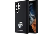 Mobil - Covers & Cases - Karl Lagerfeld Silicone Karl&Choupette Metal Pin case for Samsung Galaxy S24 Ultra - black - 3666339259167