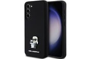Mobil - Covers & Cases - Karl Lagerfeld Silicone Karl&Choupette Metal Pin case for Samsung Galaxy S24+ - black - 3666339259150