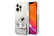 Mobil - Covers & Cases - Karl Lagerfeld Liquid Glitter Choupette Fun case for iPhone 13 Pro Max 6.7" - silver - 3666339029005