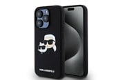 Mobil - Covers & Cases - Karl Lagerfeld Silicone Karl&Choupette MagSafe case for iPhone 15 Pro Max - black - 3666339256739
