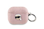 Mobil - Andet Tilbehør - Karl Lagerfeld Monogram Karl Head case for AirPods 3 - pink - 3666339283773