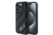 Mobil - Covers & Cases - Karl Lagerfeld Diagonal Quilted Script case for iPhone 13 Pro Max - black - 3666339252175