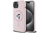 Mobil - Covers & Cases - Karl Lagerfeld Silicone Karl&Choupette MagSafe iPhone 15 Plus Case - Pink - 3666339254476
