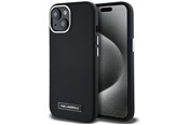 Mobil - Covers & Cases - Karl Lagerfeld FW Metal Plate MagSafe iPhone 15 Case - Black - 3666339254889