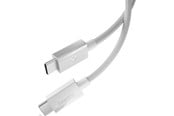 USB kabel - Spigen Essential USB-C to USB-C 60W Fabric Cable - 1.5m - White - ACA10416