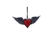 Merchandise - Nemesis Now - Nemesis - House Of Obscura - Black Winged Heart Hanging Ornament - B7658B26