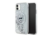 Mobil - Covers & Cases - Karl Lagerfeld Liquid Glitter Choupette Head MagSafe Case for iPhone 11 / Xr - Transparent - 3666339285623