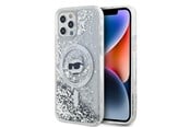 Mobil - Covers & Cases - Karl Lagerfeld Liquid Glitter Choupette Head MagSafe Case for iPhone 12 / 12 Pro - Transparent - 3666339285630
