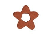 Babylegetøj - Filibabba Teether - Star natural rubber - rust - FI-PT018