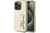 Mobil - Covers & Cases - Karl Lagerfeld Wrinkled Metal Signature iPhone 15 Pro Max Case - Gold - 3666339255473