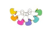 Legetøj - Duckiez Colorful Ducks Keychain - 9979