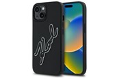 Mobil - Covers & Cases - Karl Lagerfeld 3D Rubber Signature iPhone 15 Case - Black - 3666339257545