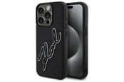 Mobil - Covers & Cases - Karl Lagerfeld 3D Rubber Signature Case for iPhone 15 Pro - Black - 3666339257569