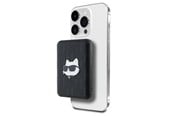 Powerbank - Karl Lagerfeld Powerbank inductive KLPB5FPGKSCHHK 16W 5000mAh black/black Choupette Head Pin MagSafe - 5000 mAh - 3666339283926