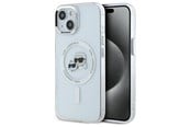 Mobil - Covers & Cases - Karl Lagerfeld IML Metal Karl&Choupette Head MagSafe iPhone 15 Case - White - 3666339284329