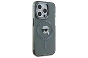 Mobil - Covers & Cases - Karl Lagerfeld KLHMP15LHLSKIK iPhone 15 Pro 6.1" black/black hardcase IML Metal Karl Head MagSafe - 3666339284480