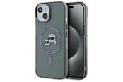 Mobil - Covers & Cases - Karl Lagerfeld KLHMP15SHLSKCK iPhone 15 6.1" black/black hardcase IML Metal Karl&Choupette Head MagSafe - 3666339284749