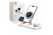 Mobil - Adaptere & Opladere - Tech-Protect A51 MagSafe 3in1 25W QI2.2 Wireless Charger - White - 5906302392971