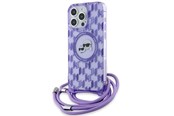 Mobil - Covers & Cases - Karl Lagerfeld IML Crossbody Monogram Karl & Choupette Head MagSafe case for iPhone 15 Pro - purple - 3666339286729