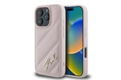 Mobil - Covers & Cases - Karl Lagerfeld Quilted Signature iPhone 16 Pro Max Case - Pink - 3666339317836