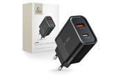 Mobil - Adaptere & Opladere - Tech-Protect C30W Mains Charger USB-C PD 30W / USB-A QC 3.0 - Black - 9589046926808