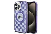 Mobil - Covers & Cases - Karl Lagerfeld IML Monogram Karl & Choupette Head MagSafe iPhone 15 Pro Case - Purple - 3666339285180
