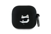Mobil - Andet Tilbehør - Karl Lagerfeld Silicone Choupette Head 3D Case for AirPods 4 - Black - 3666339398026