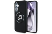 Mobil - Covers & Cases - Karl Lagerfeld Silicone Double Heads And Circle MagSafe Samsung Galaxy S25 case black - 3666339450151